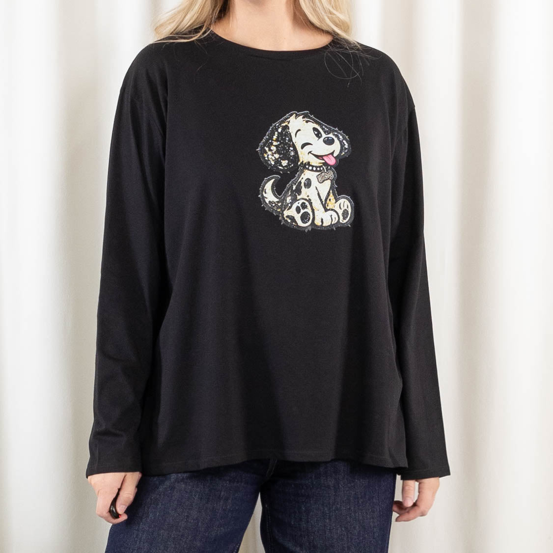 Lucky t-shirt, Sort