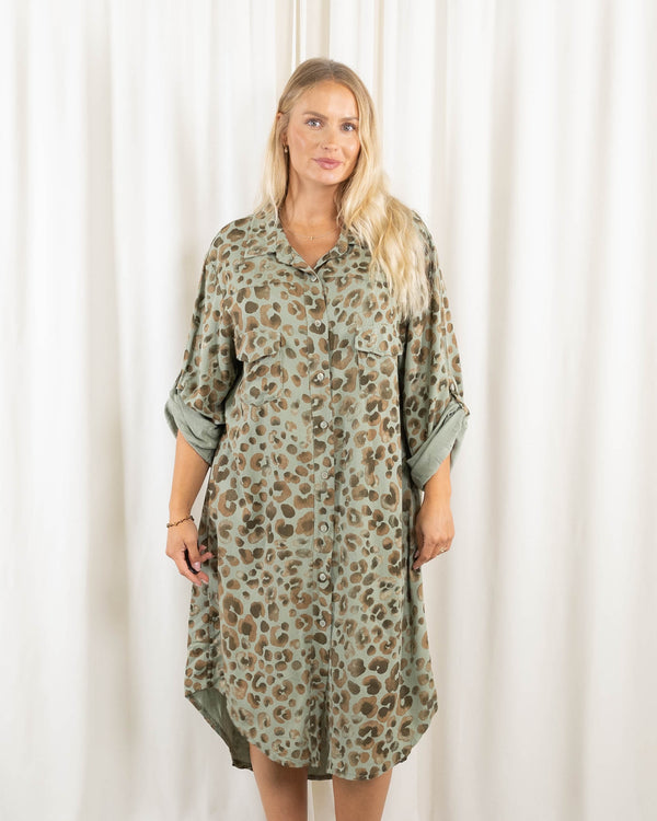 Gloria skjorte/kjole, Khaki