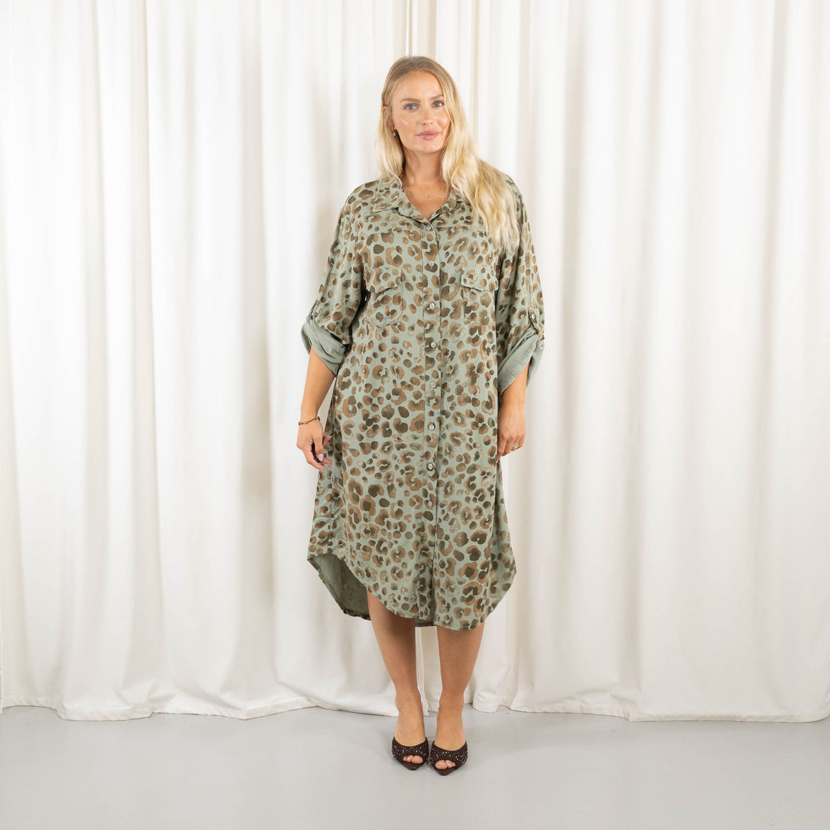 Gloria skjorte/kjole, Khaki