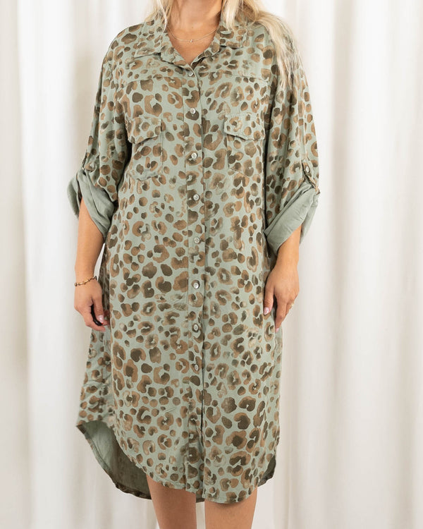 Gloria skjorte/kjole, Khaki