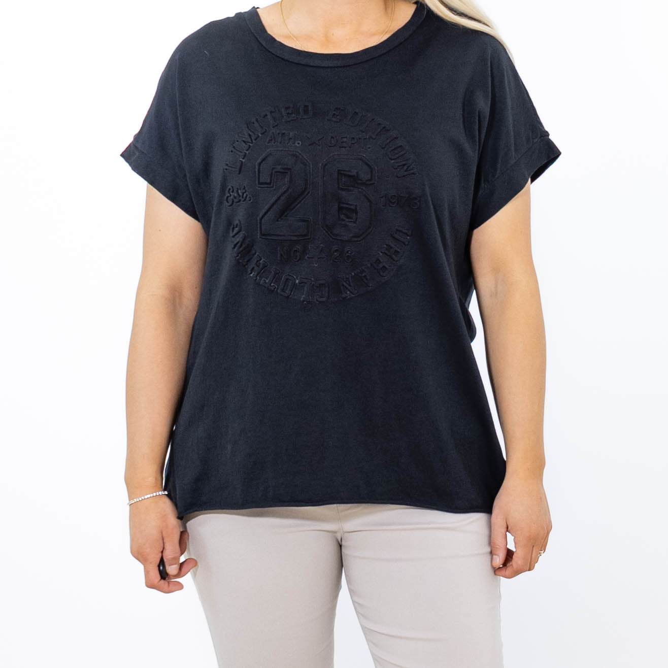 Pam puff print t-shirt, Sort
