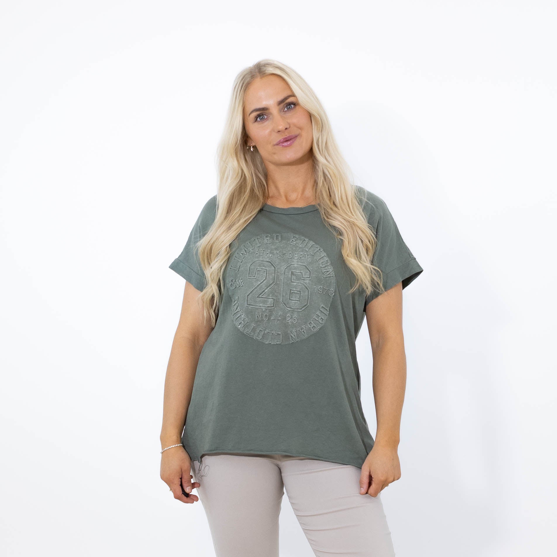 Pam puff print t-shirt, Khaki