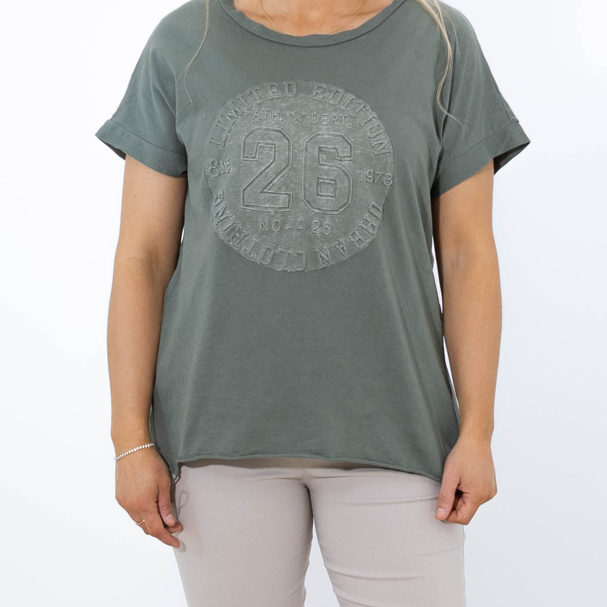 Pam puff print t-shirt, Khaki