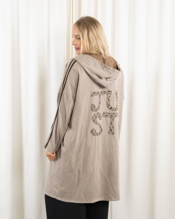 Lola cardigan, Taupe