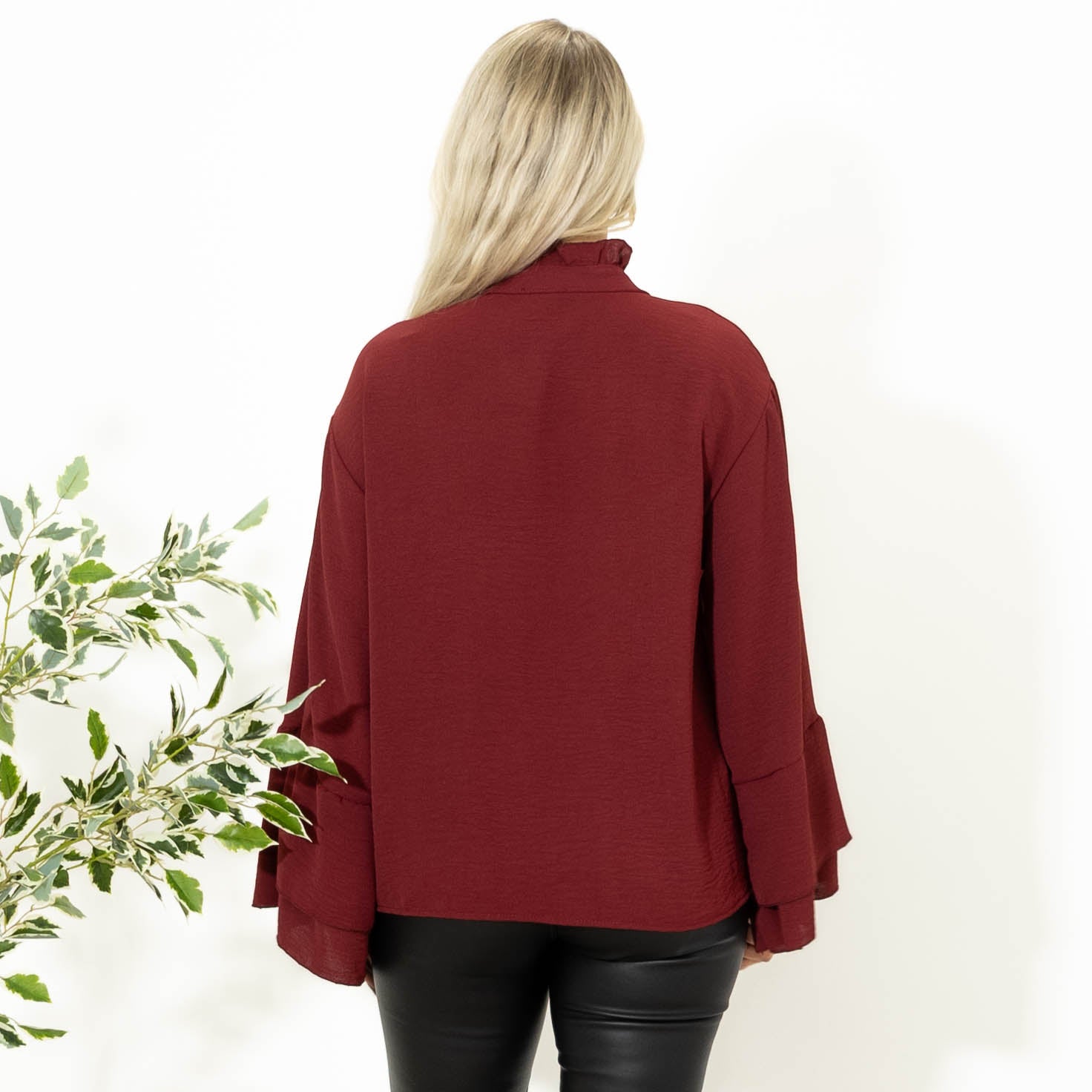 Kali flæseskjorte, bordeaux