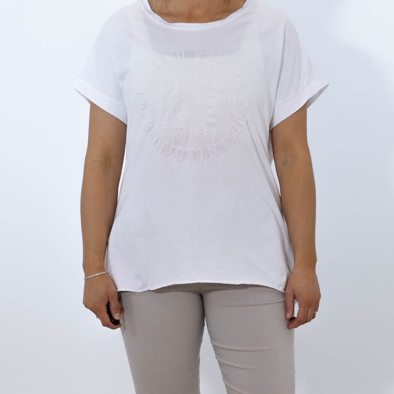 Pam puff print t-shirt, Hvid