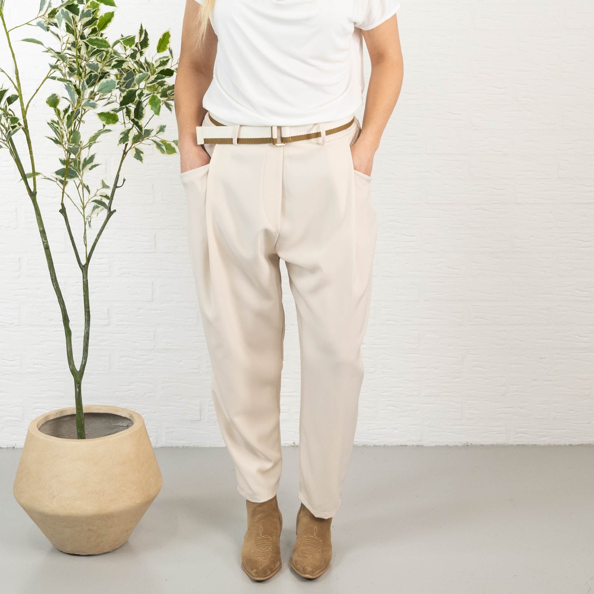 Ashlee bukser, Beige