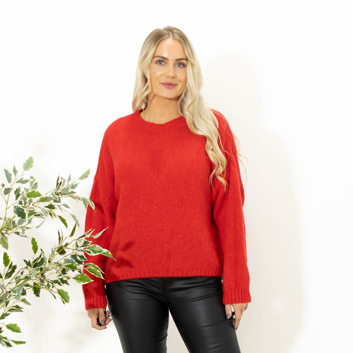 Blake babyalpaca strik, Rød