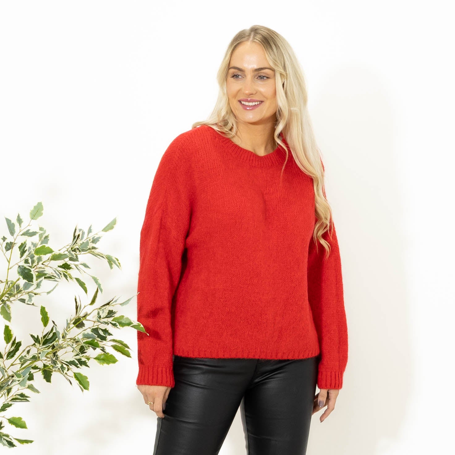 Blake babyalpaca strik, Rød