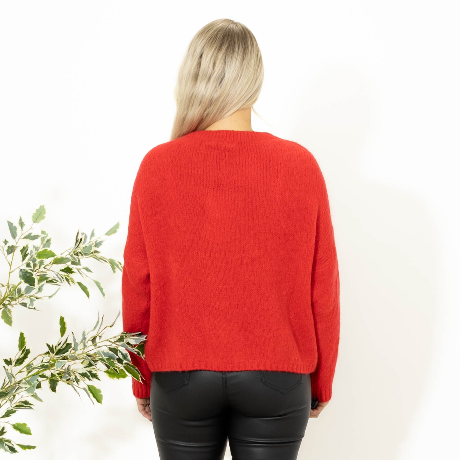 Blake babyalpaca strik, Rød