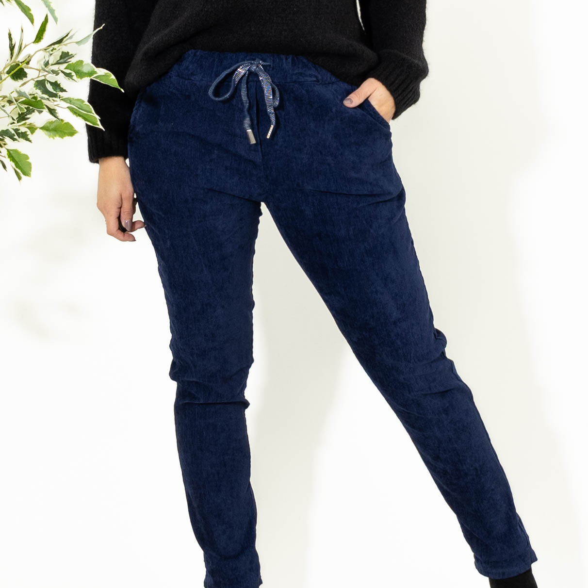 Noemi stonewashed bukser, Navy