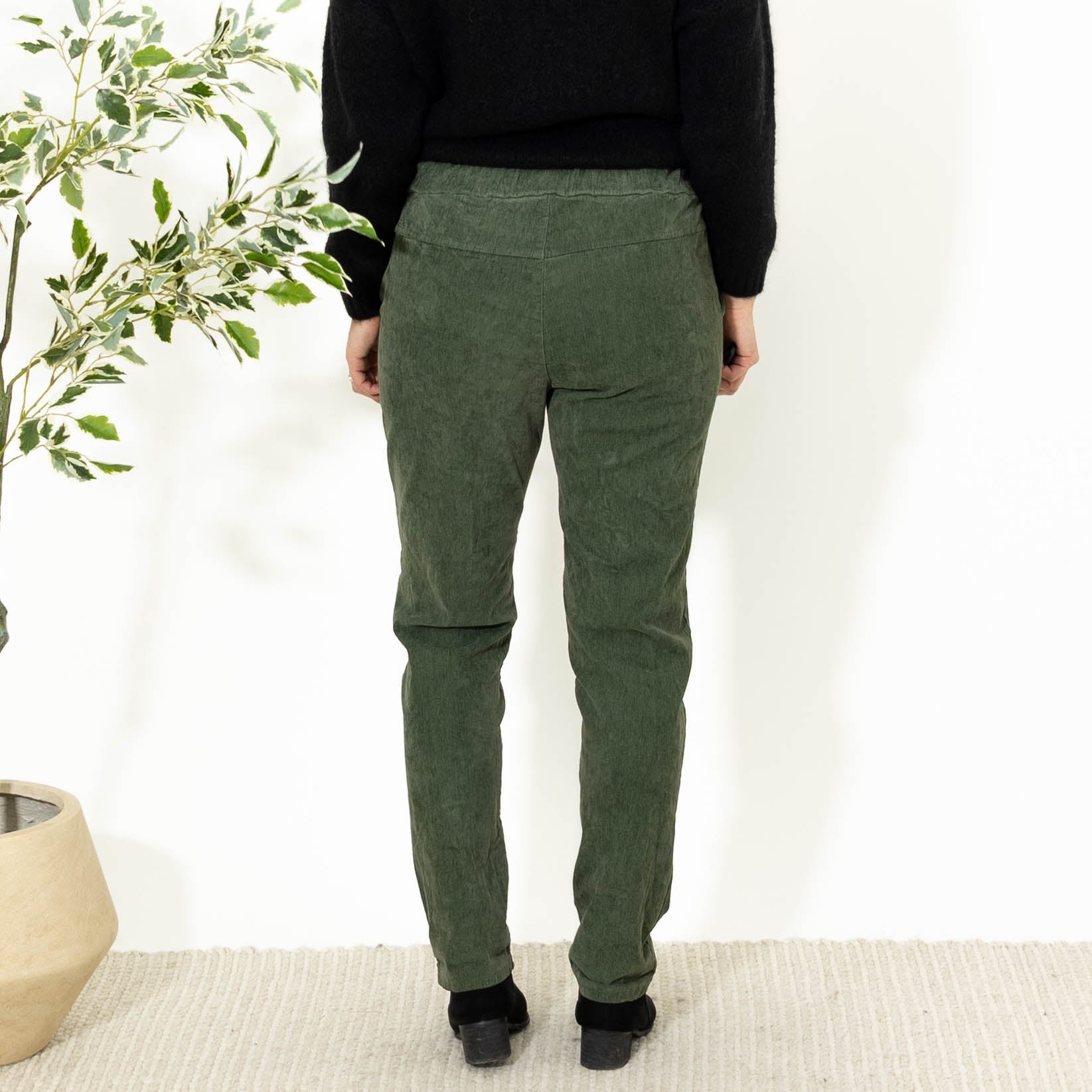 Noemi stonewashed bukser, Khaki