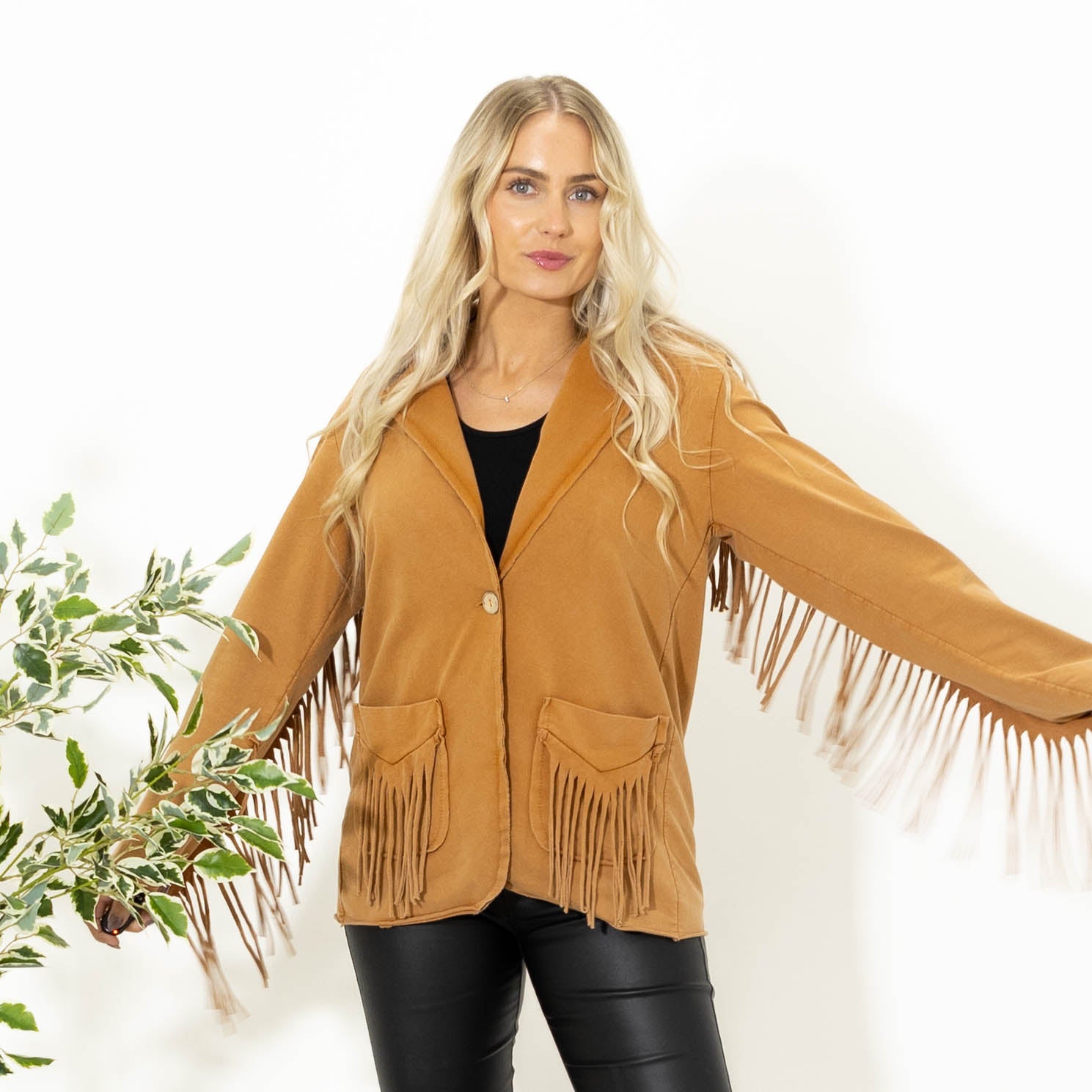 Helle bomulds jakke, Orange