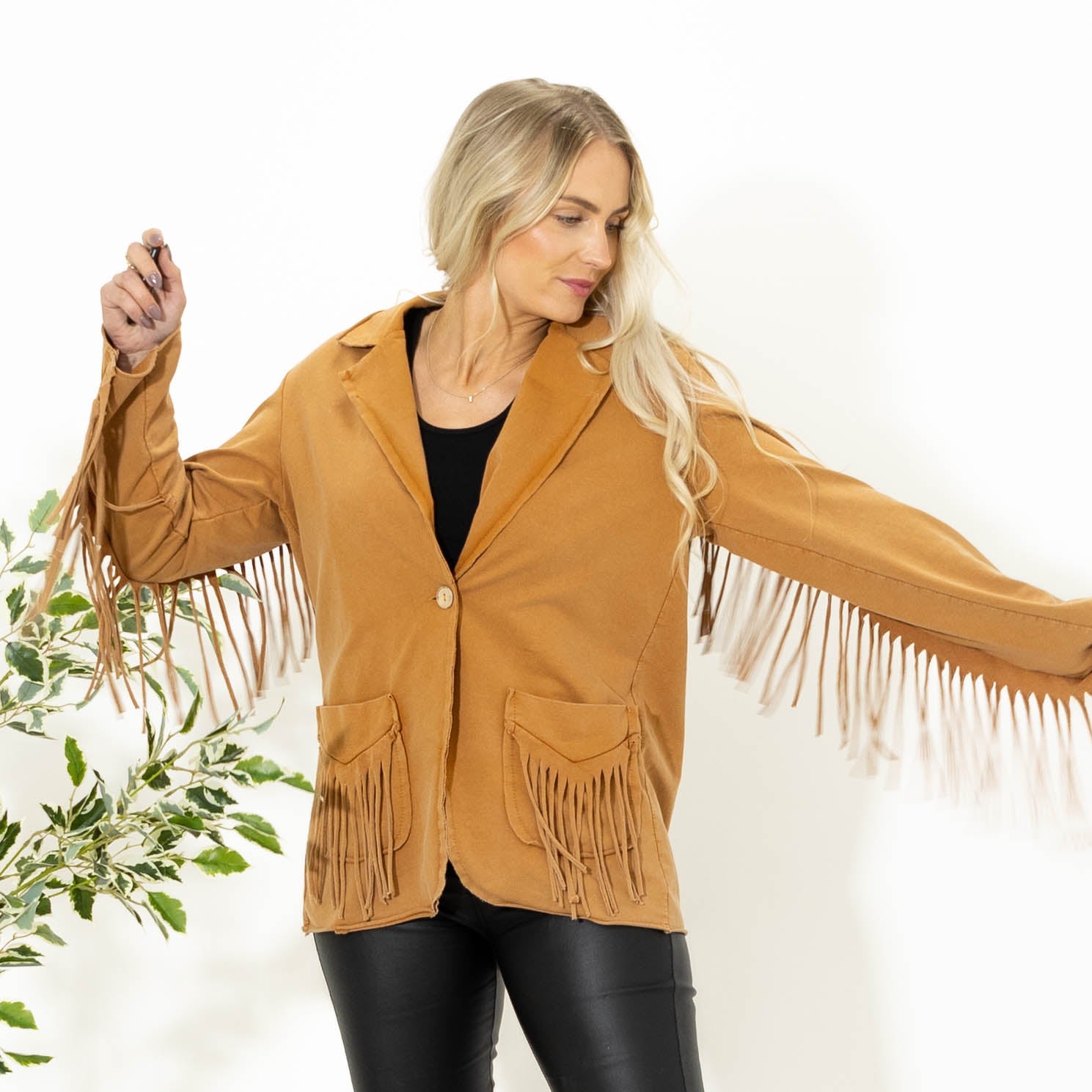 Helle bomulds jakke, Orange