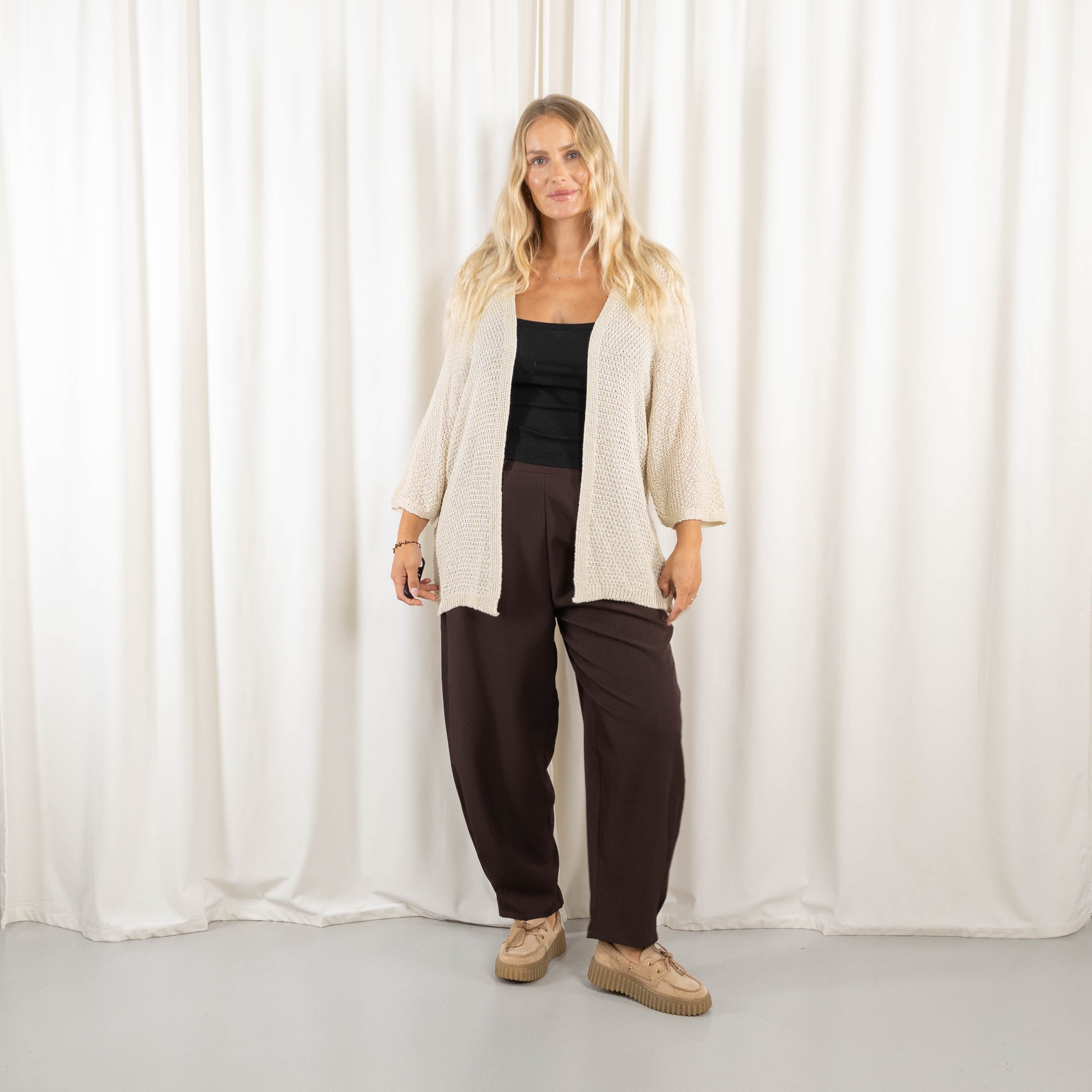 Lise cardigan, Råhvid