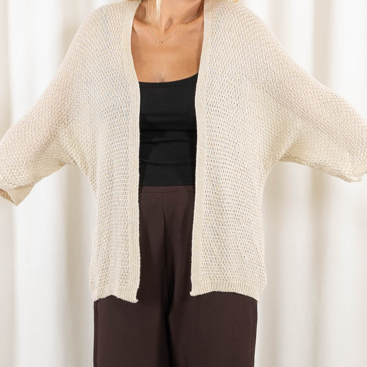Lise cardigan, Råhvid