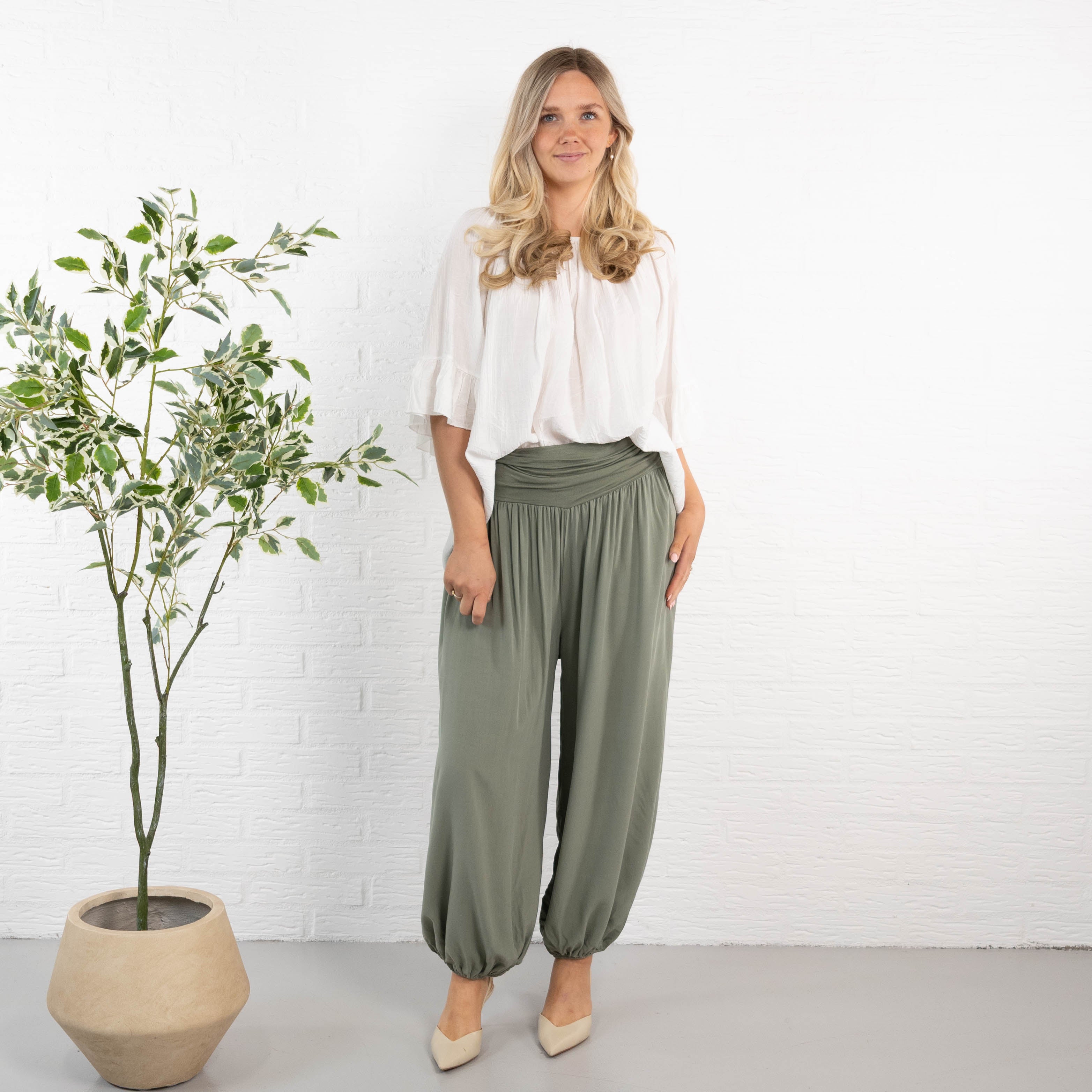 Jasmin haremsbukser, Khaki