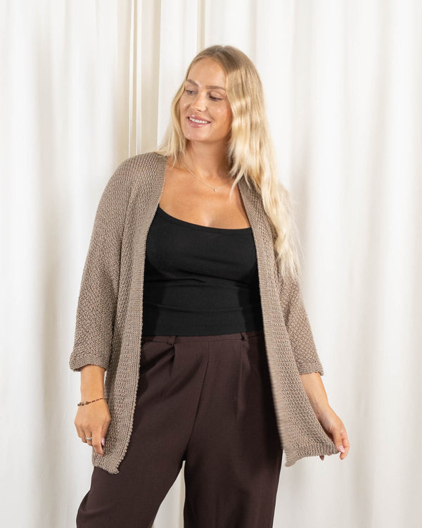 Lise cardigan, Taupe