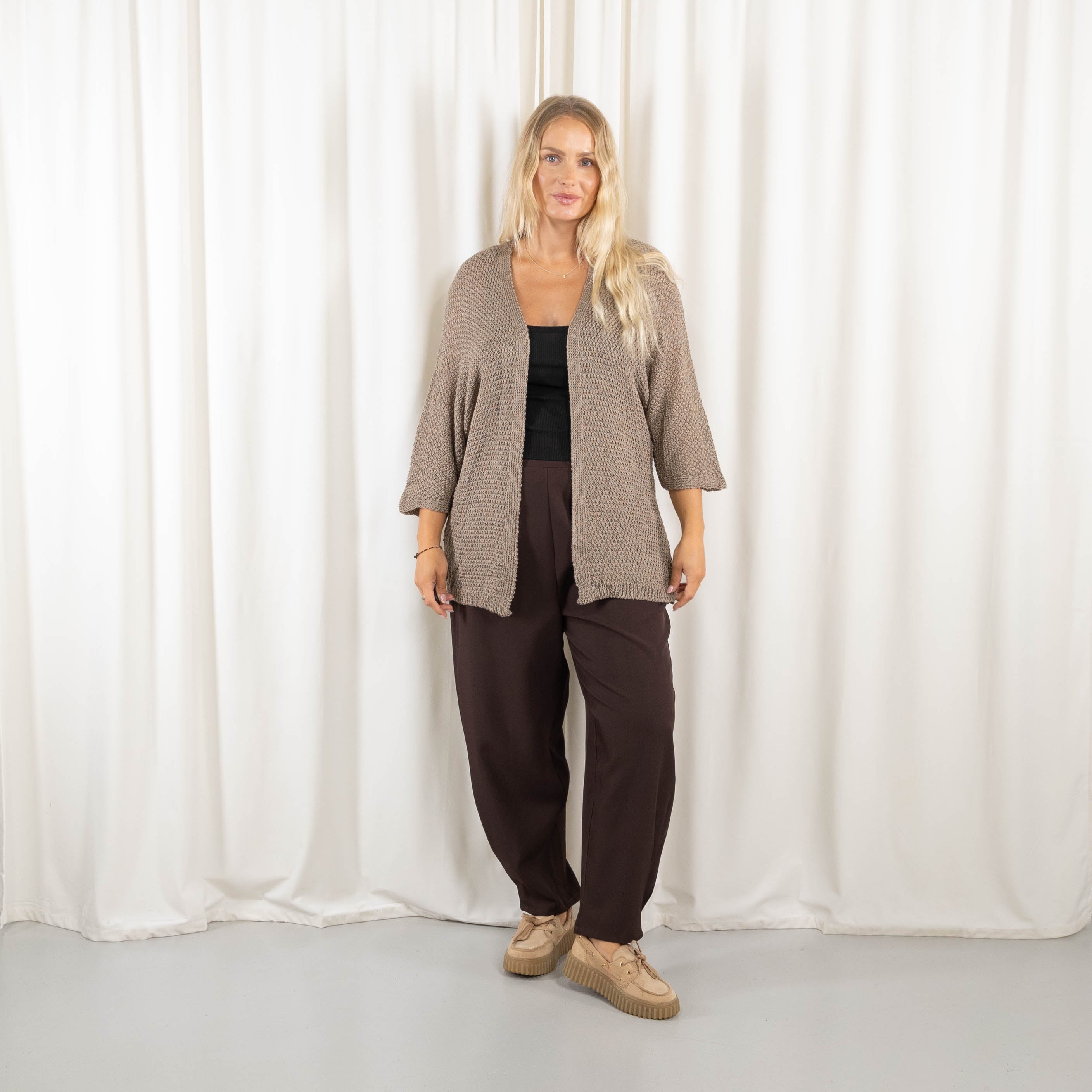 Lise cardigan, Taupe