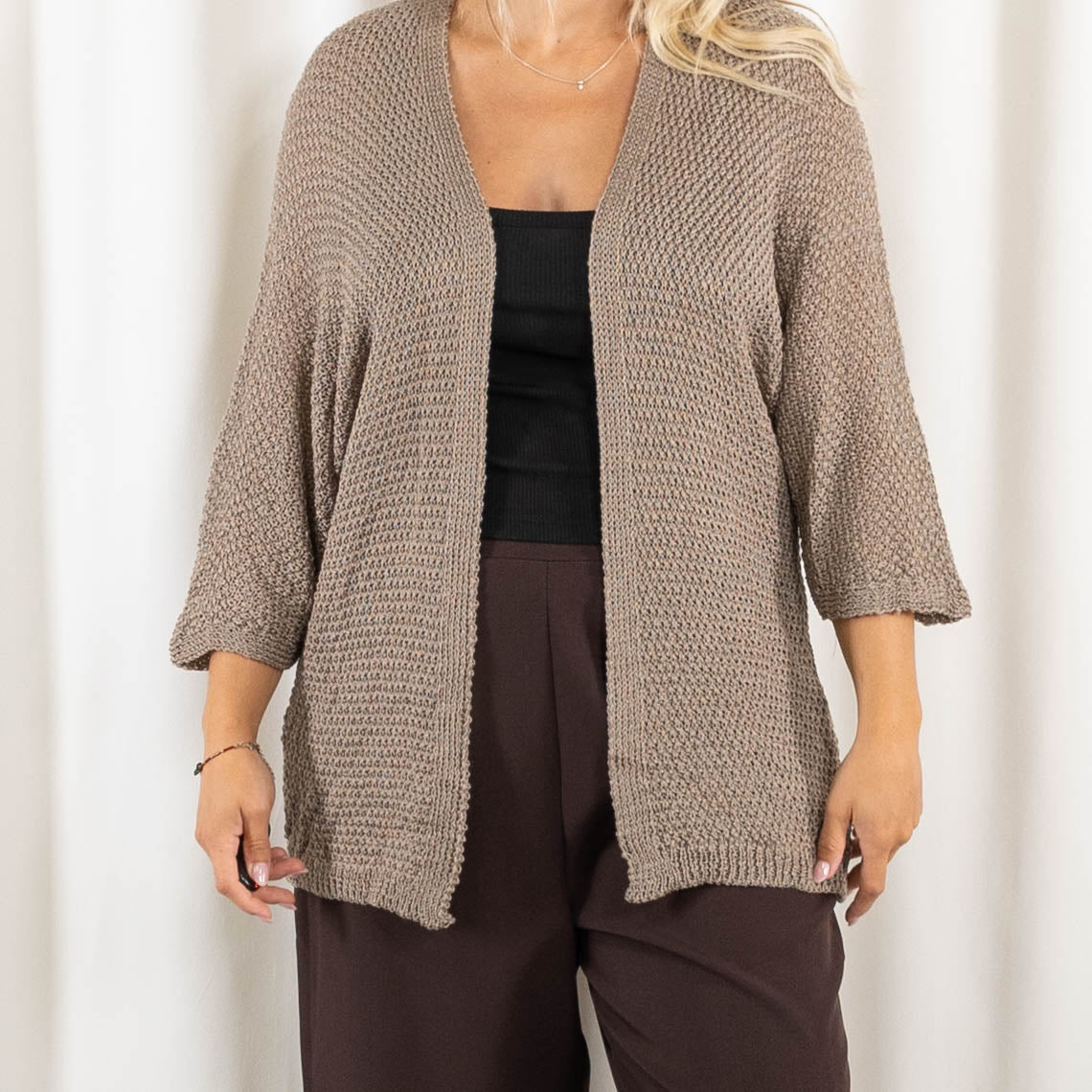 Lise cardigan, Taupe