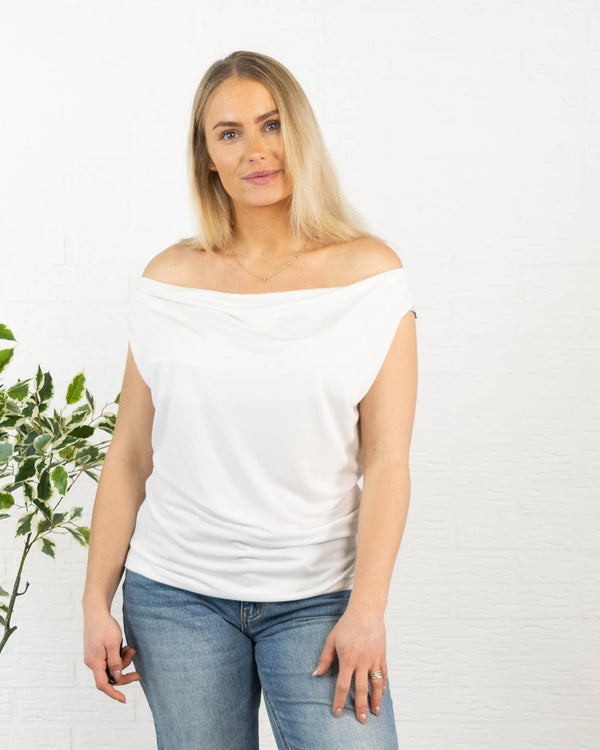 Melissa top, Hvid