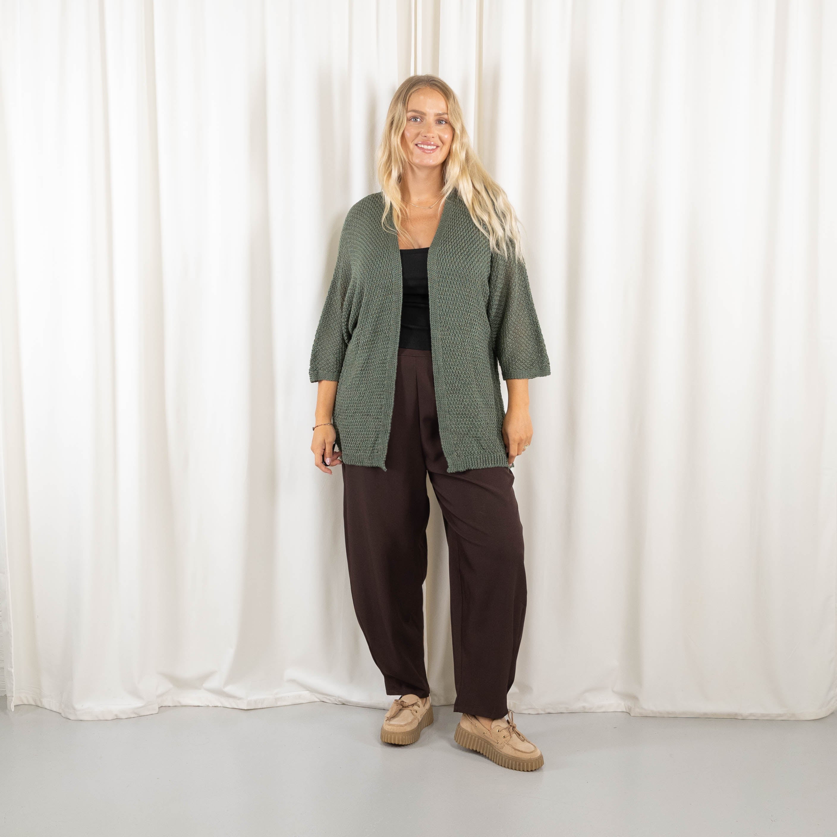 Lise cardigan, Khaki