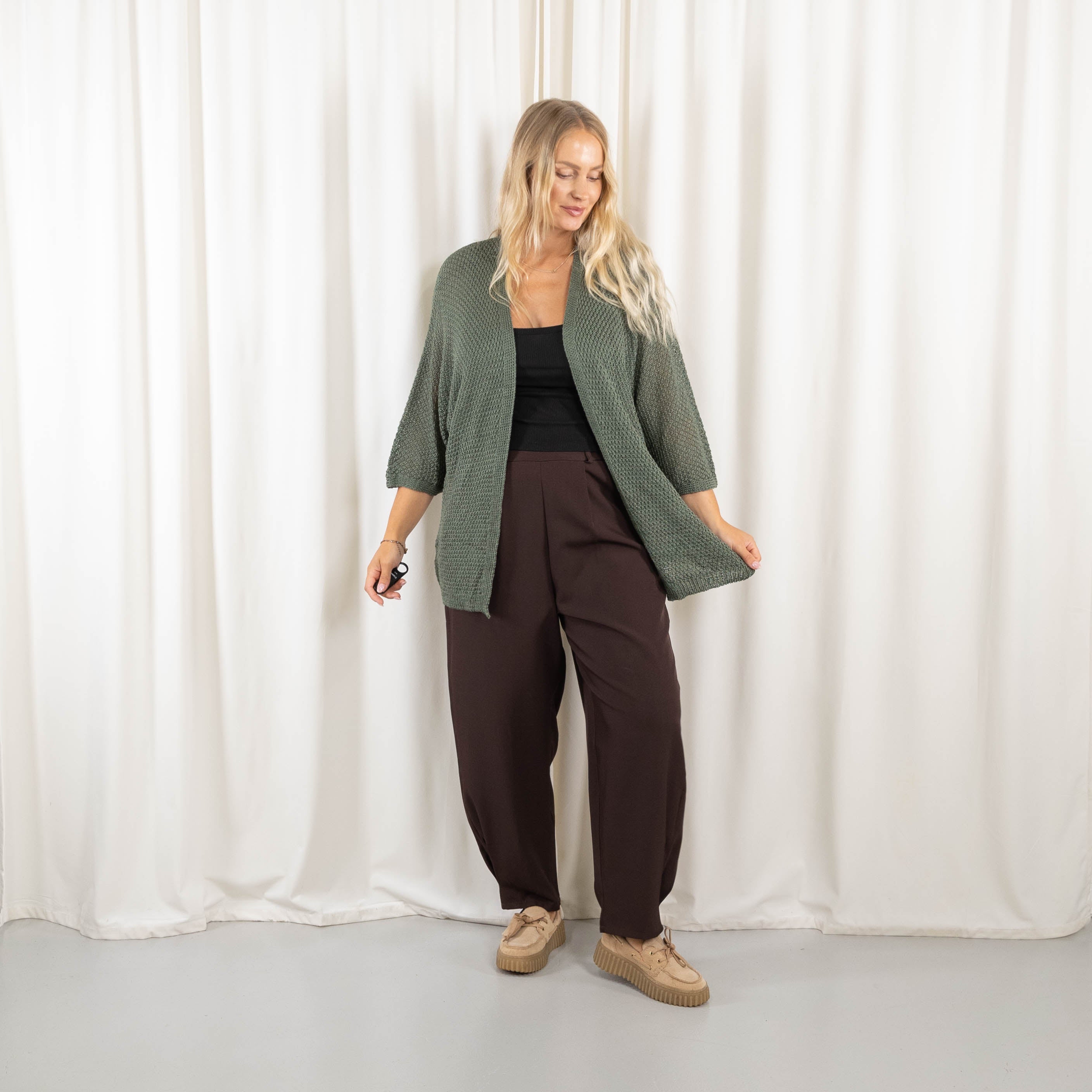 Lise cardigan, Khaki