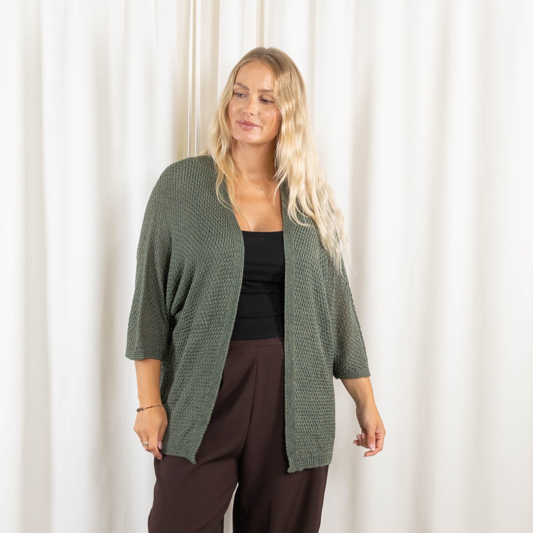 Lise cardigan, Khaki