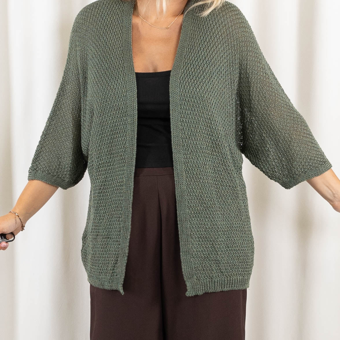 Lise cardigan, Khaki