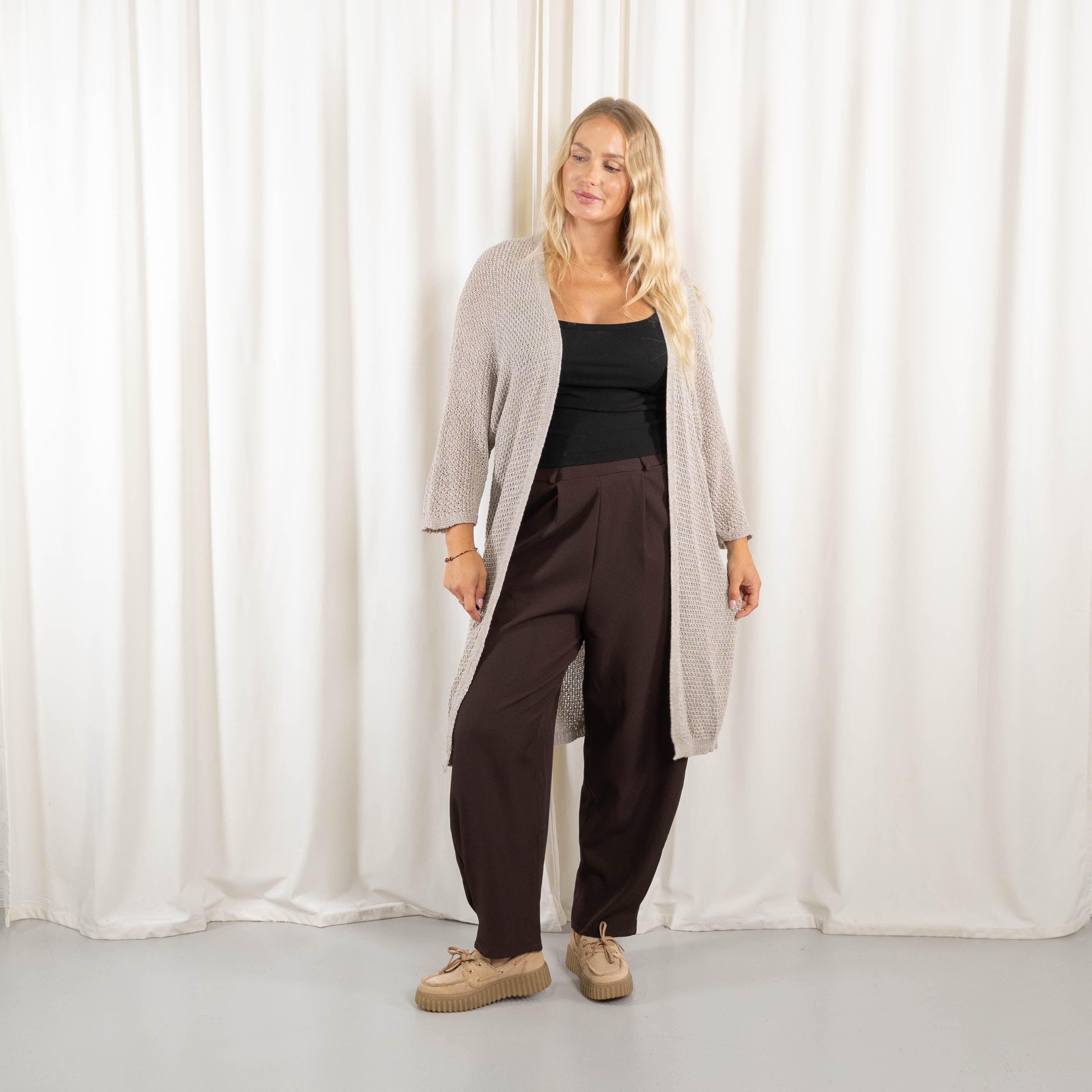 Ninni cardigan, Taupe