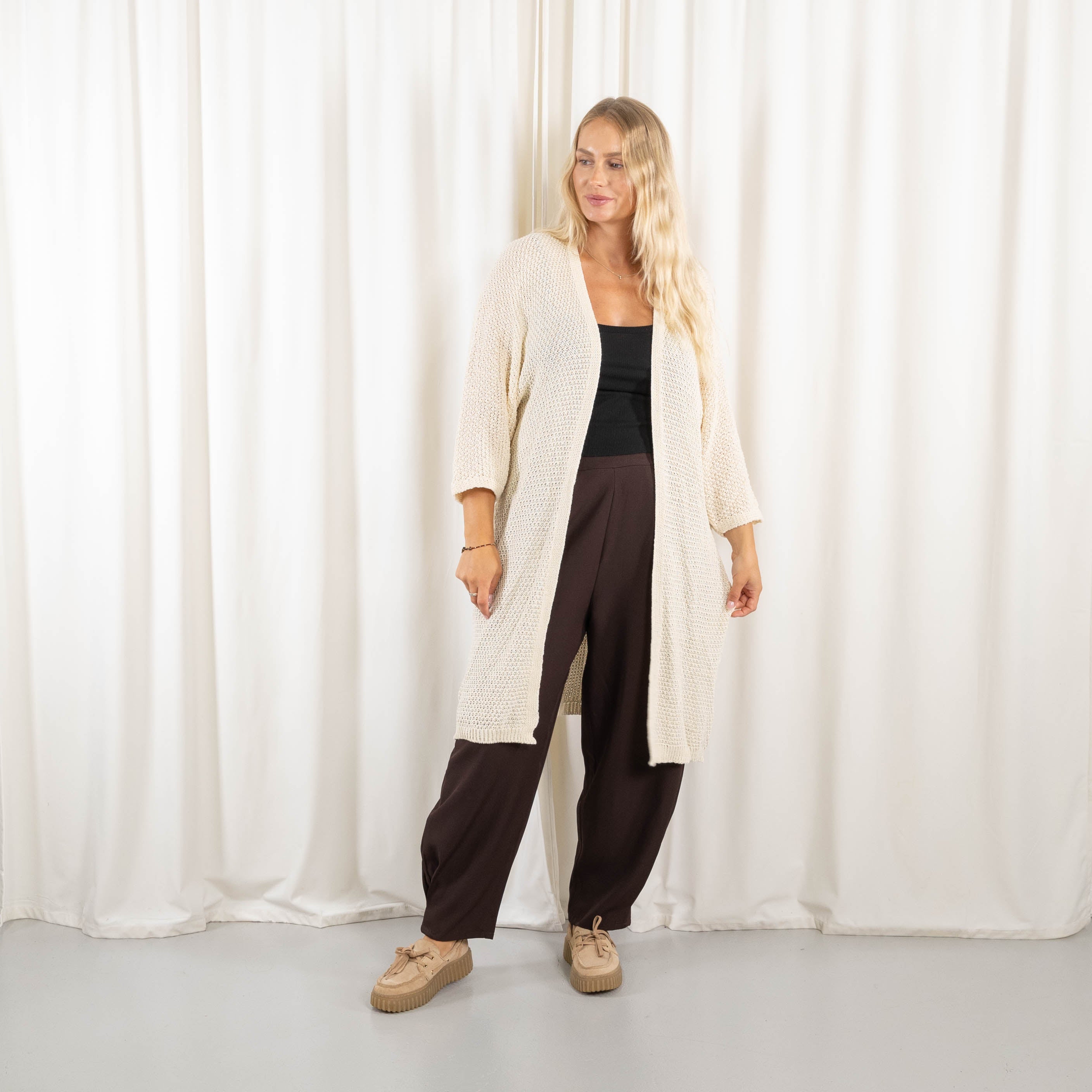 Ninni cardigan, Råhvid