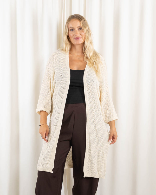 Ninni cardigan, Råhvid