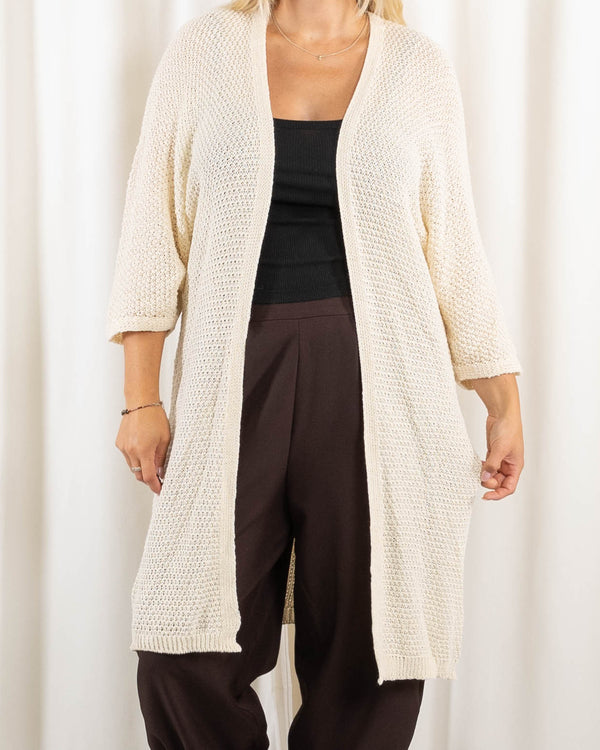 Ninni cardigan, Råhvid