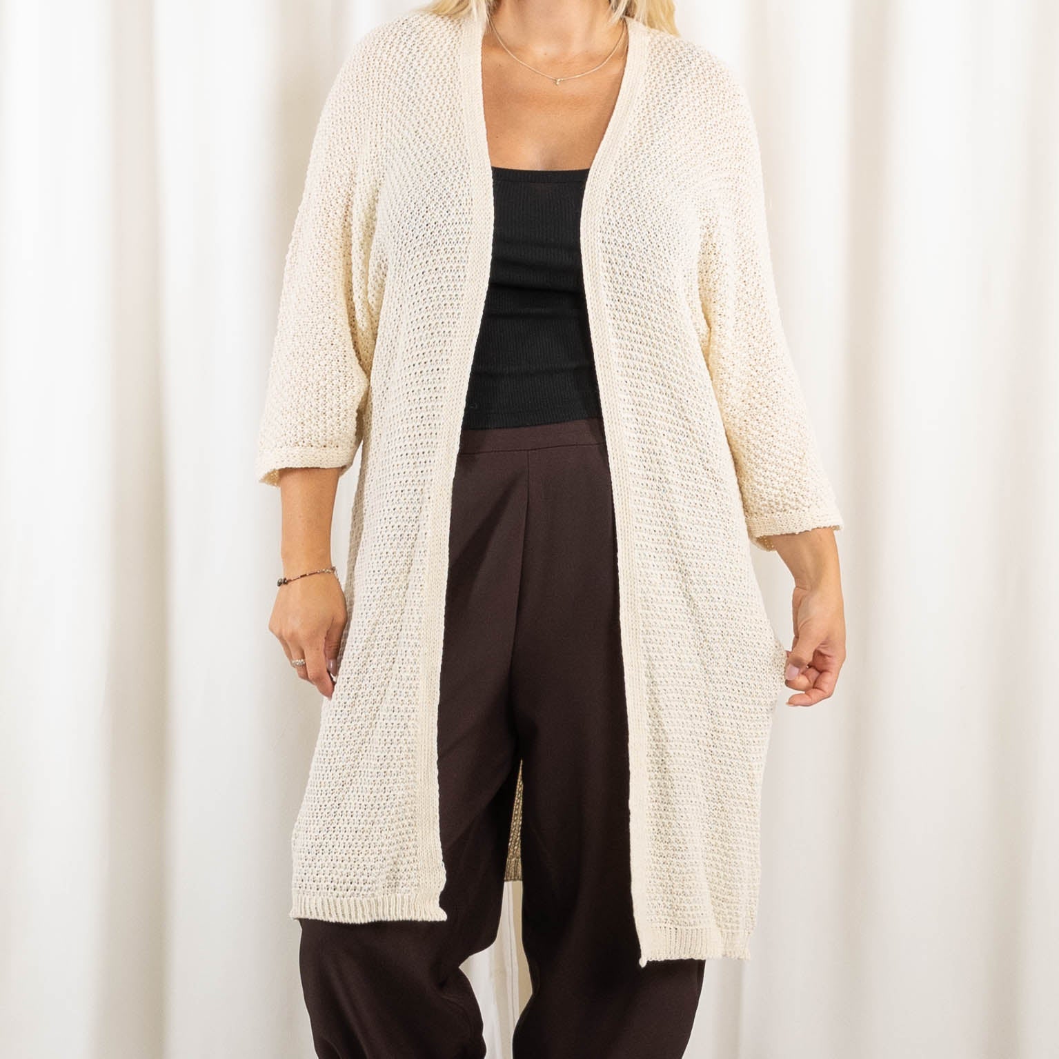 Ninni cardigan, Råhvid