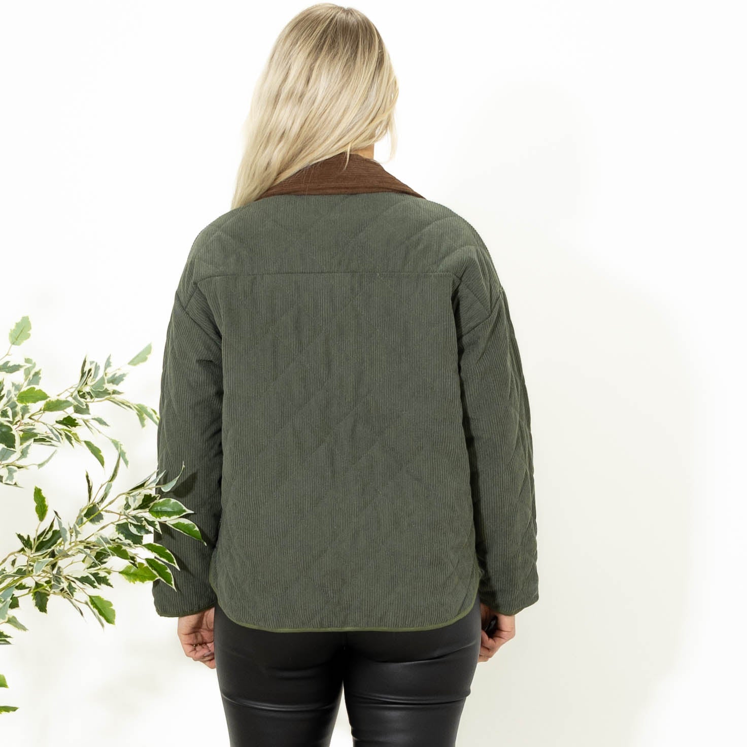 Tyra fløjlsjakke, Khaki