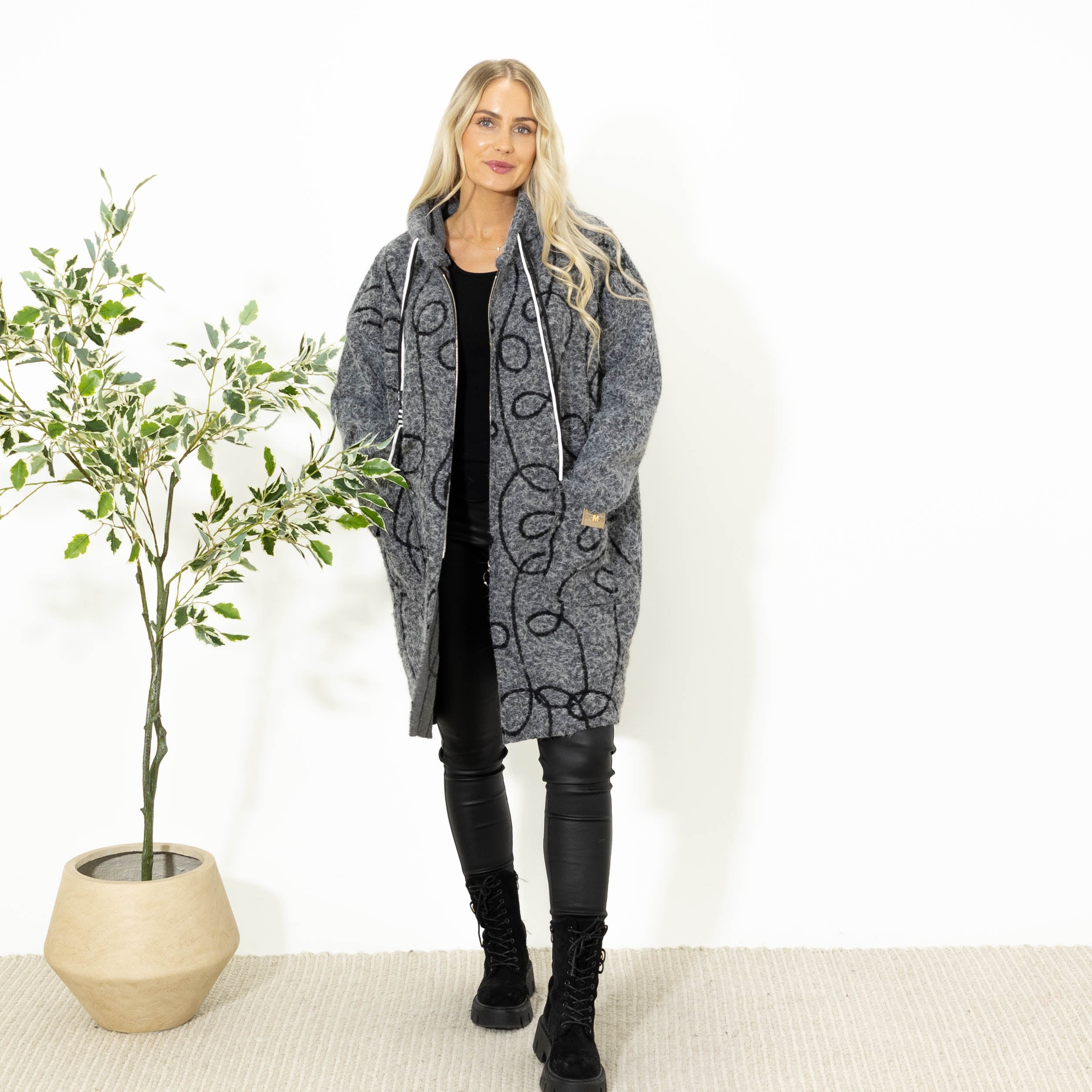 Maddie jakke m. lynlås, Grå