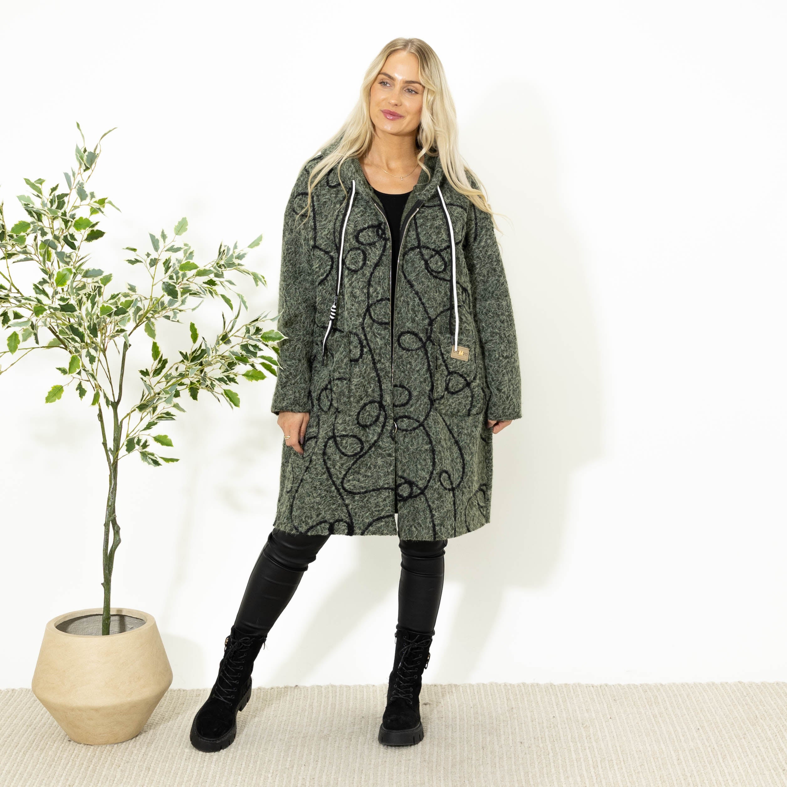 Maddie jakke m. lynlås, Khaki