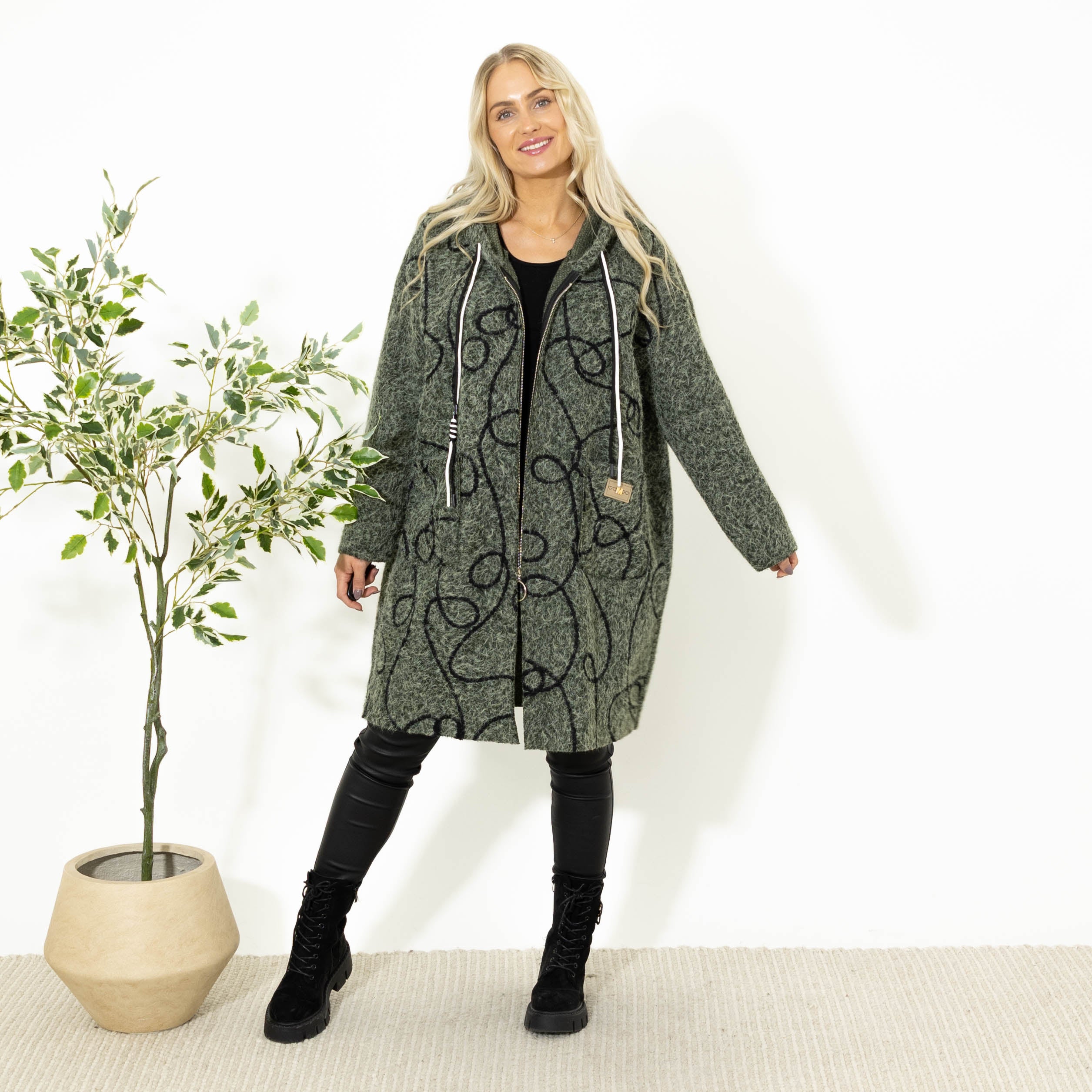 Maddie jakke m. lynlås, Khaki