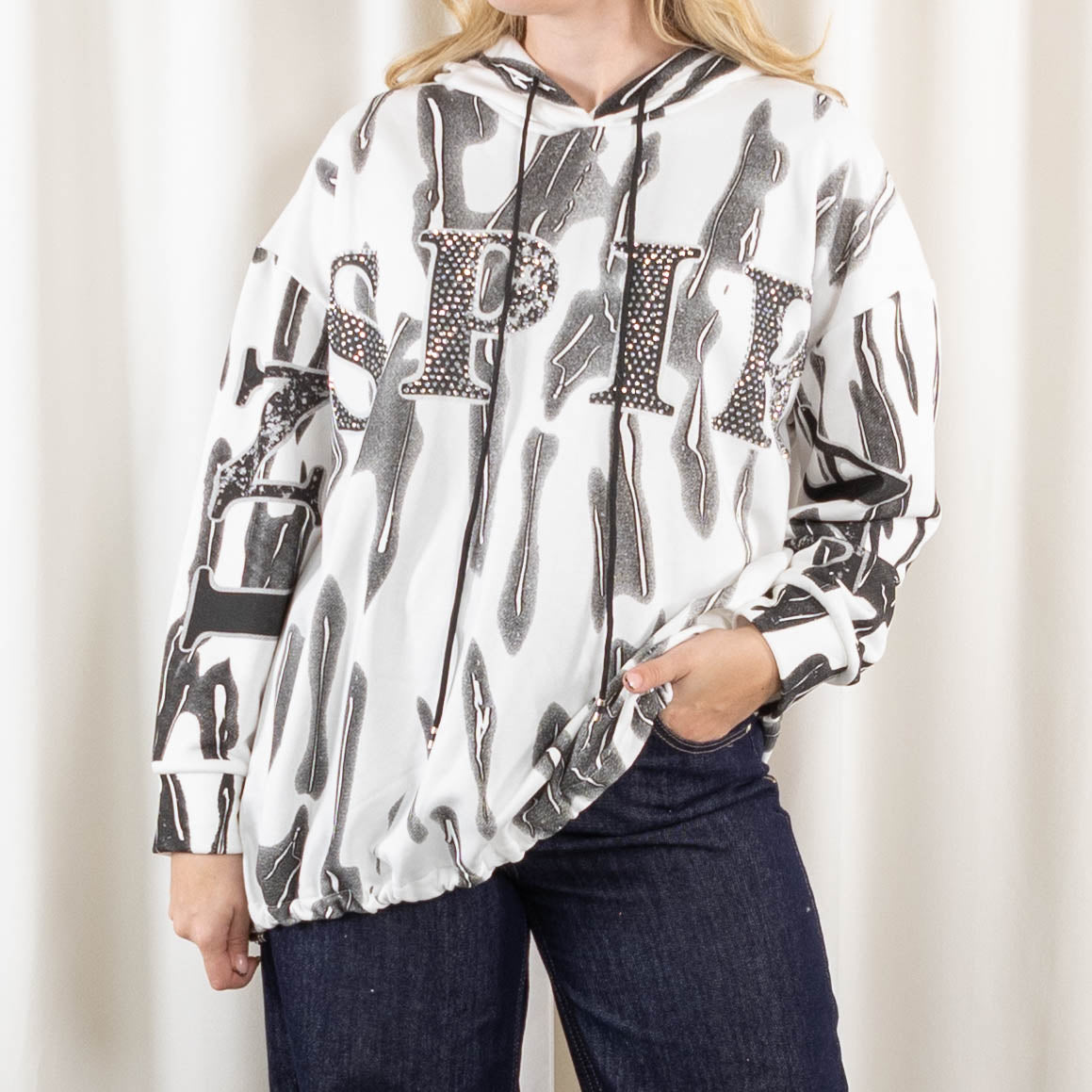Inspirate sweatshirt, Hvid