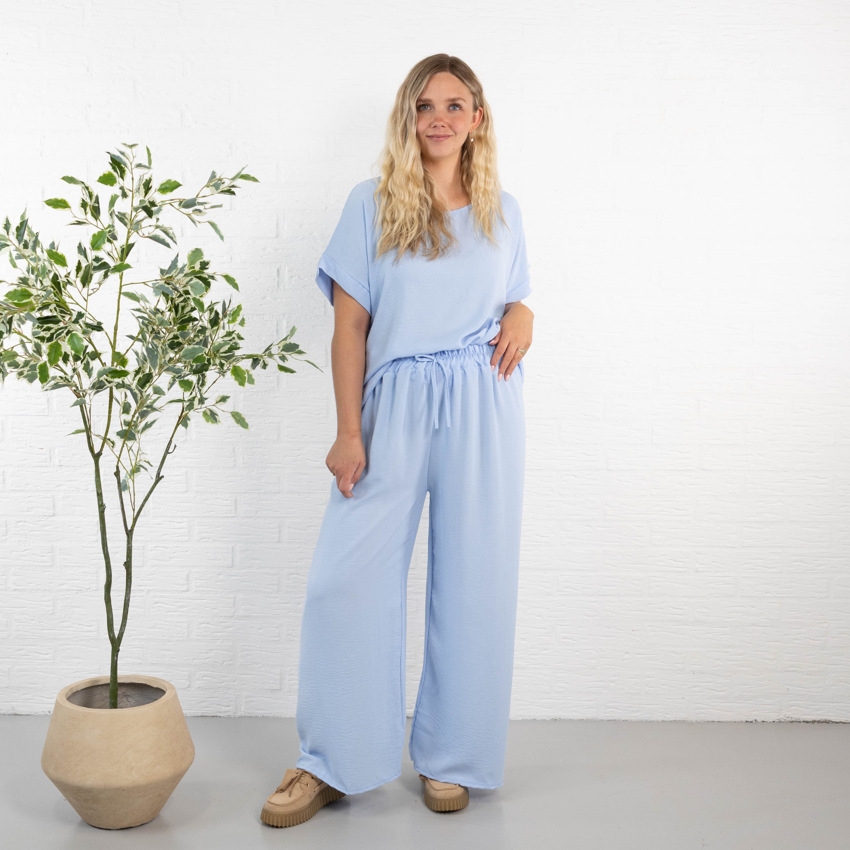 Marianne 2 delt sæt, Lyseblå