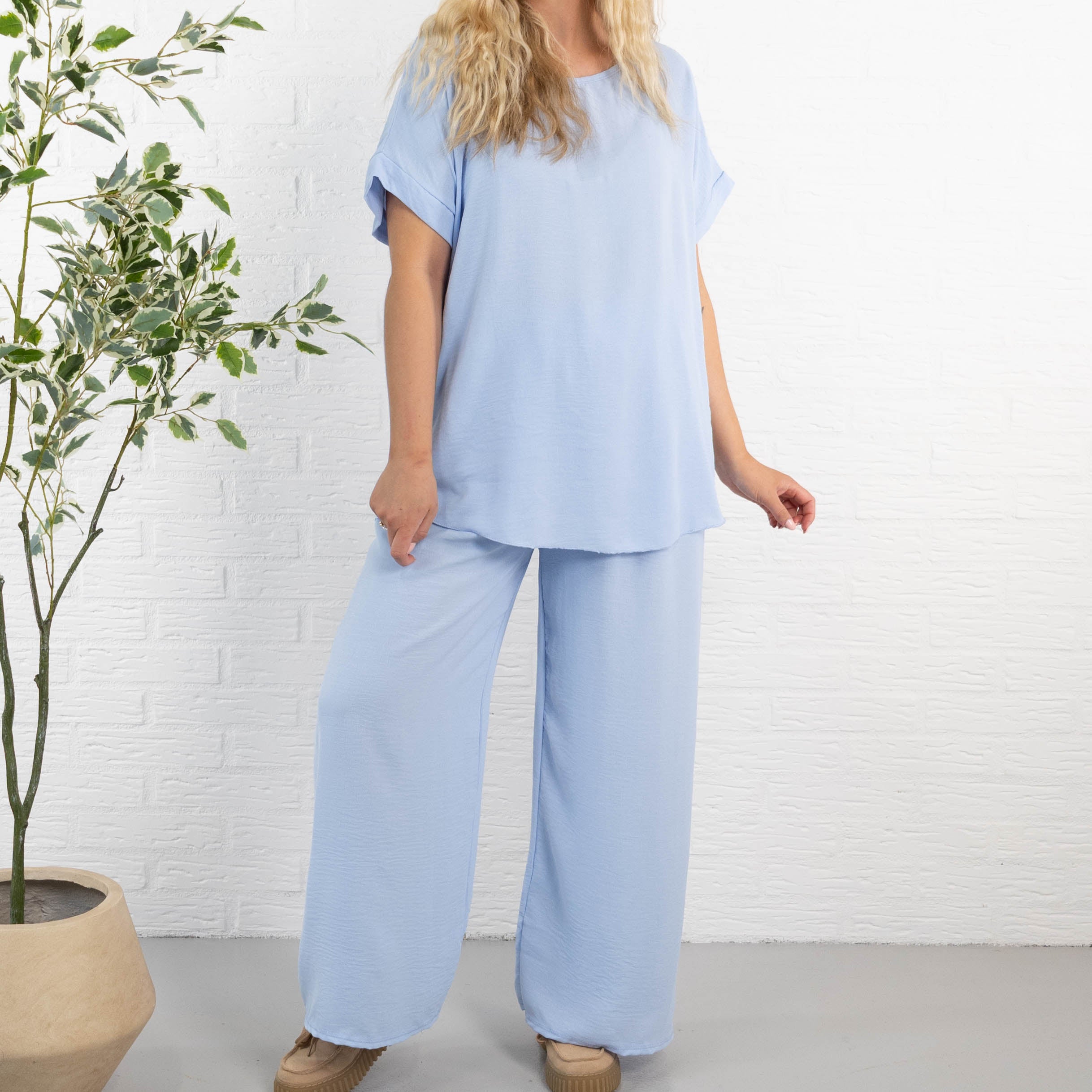 Marianne 2 delt sæt, Lyseblå