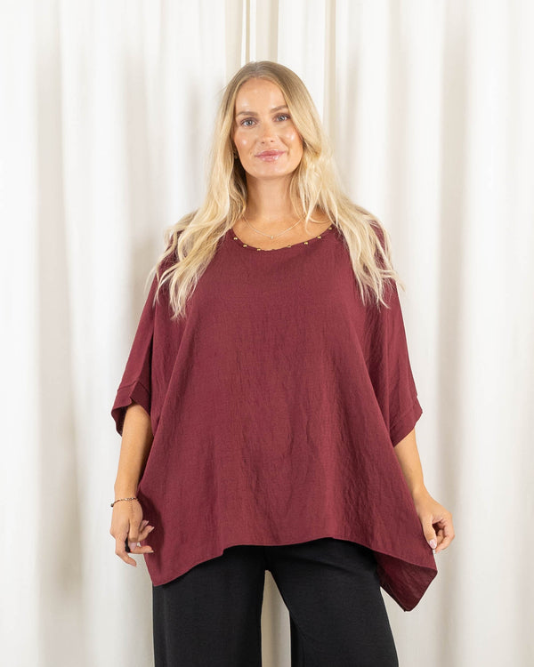 Sonja poncho, Bordeaux