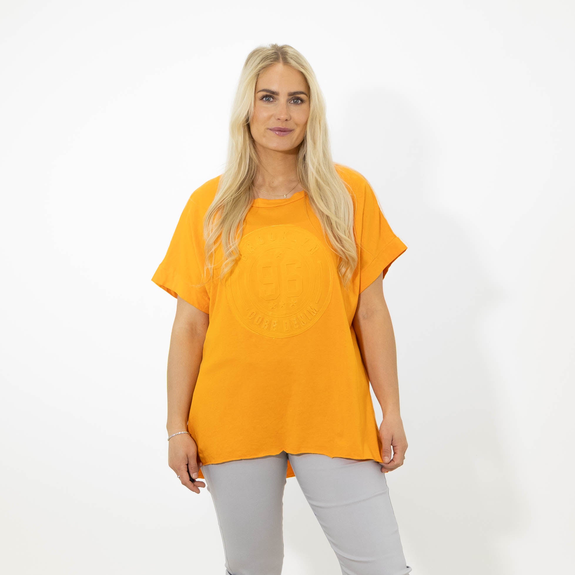 Alfy puff print t-shirt, Orange