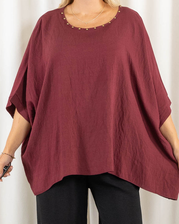 Sonja poncho, Bordeaux