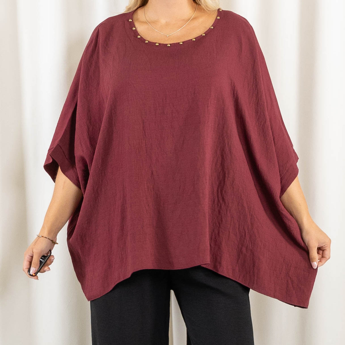 Sonja poncho, Bordeaux