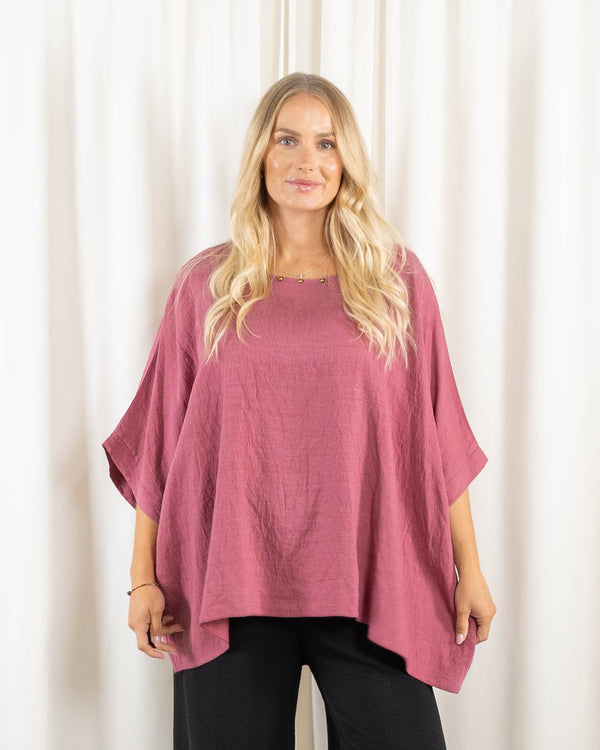 Sonja poncho, Old rose