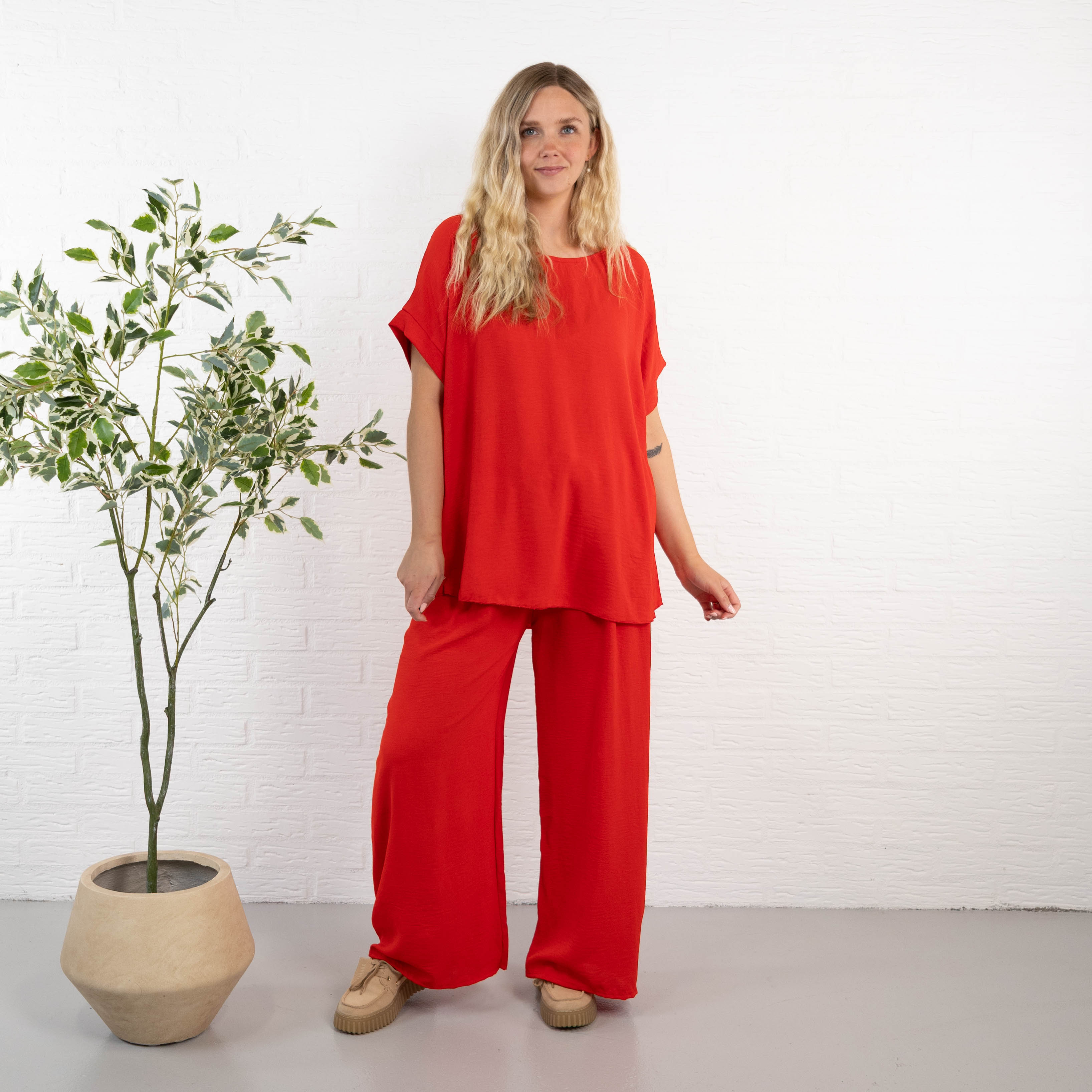 Marianne 2 delt sæt, Rød