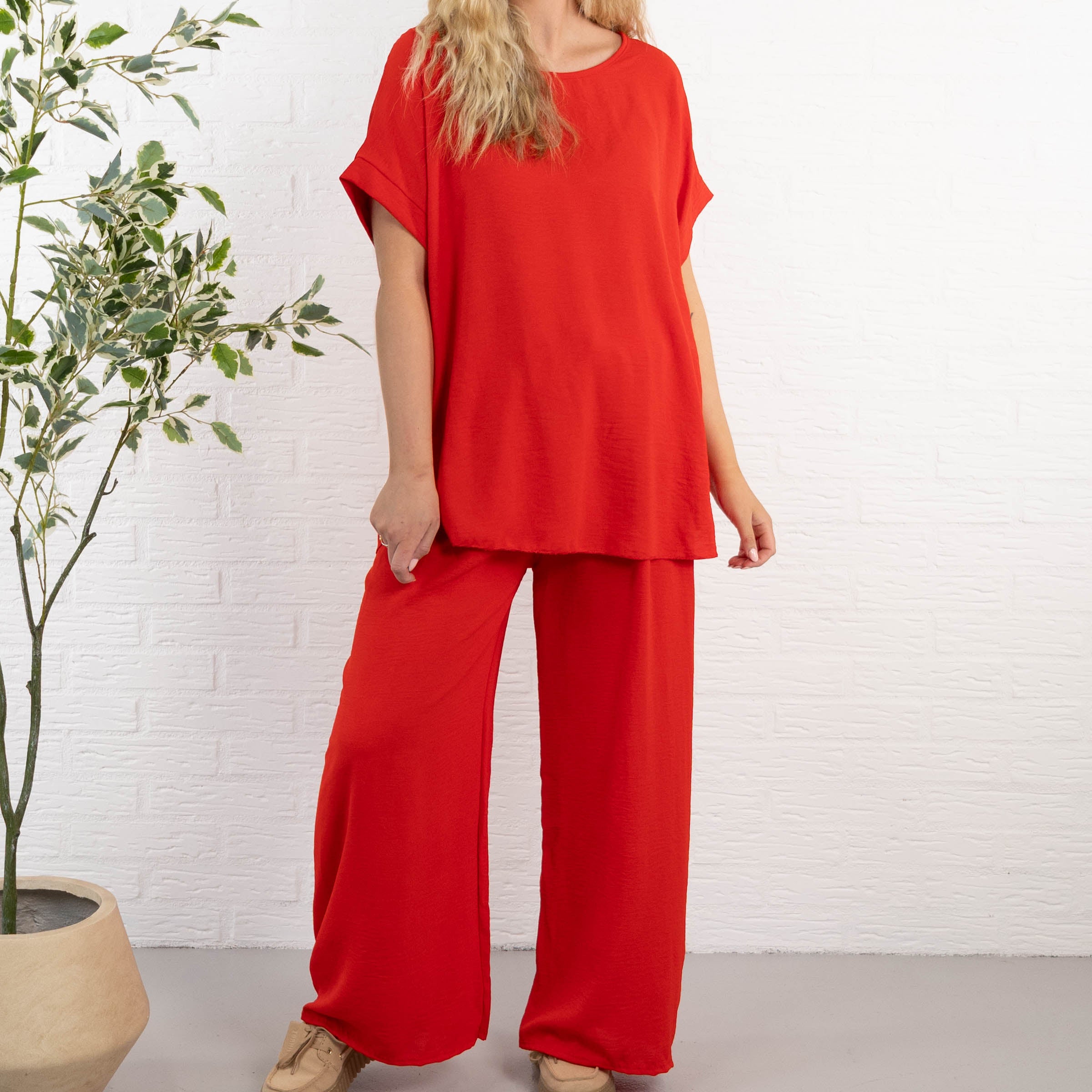 Marianne 2 delt sæt, Rød