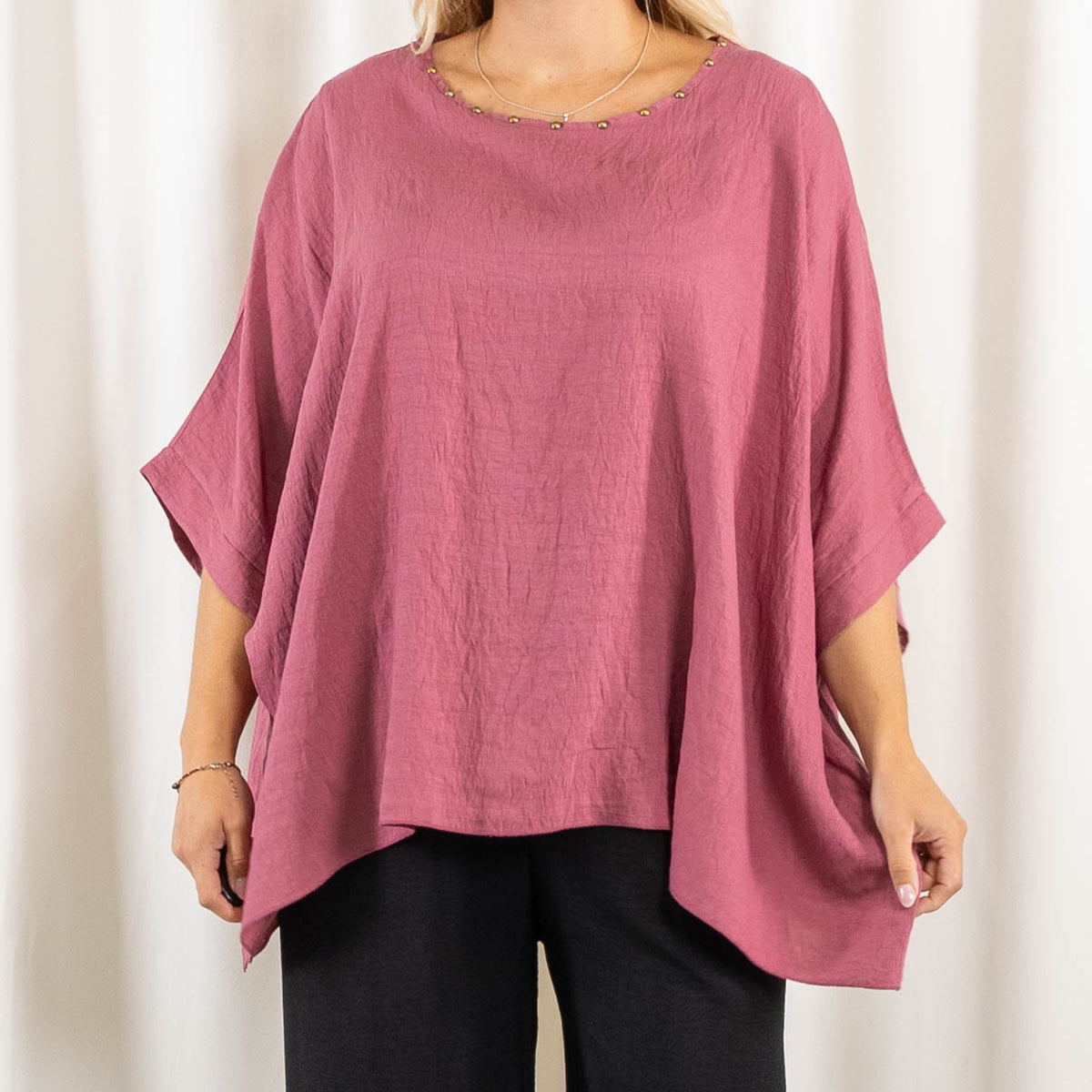 Sonja poncho, Old rose