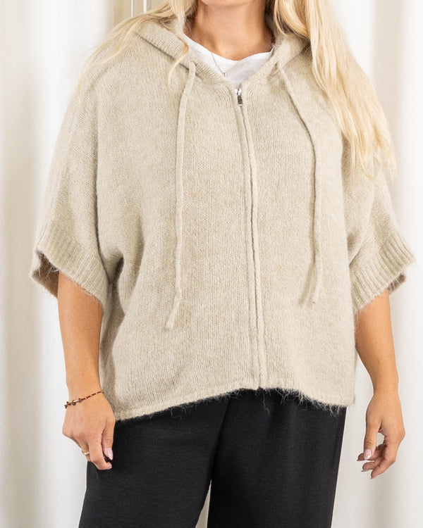Maddie strikcardigan, Beige